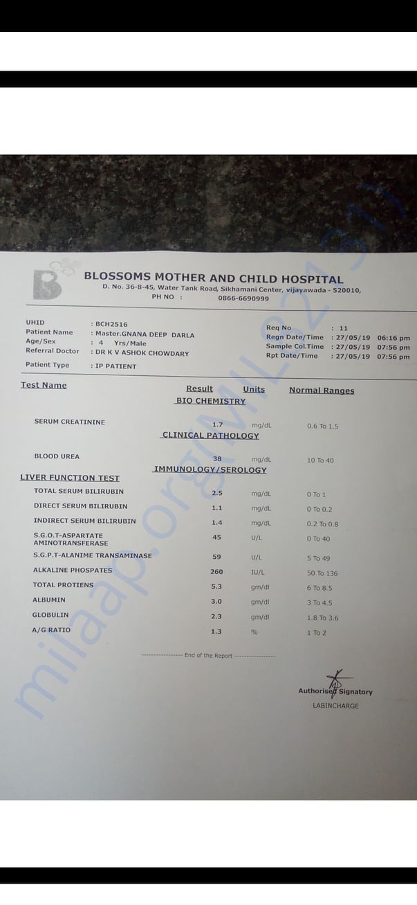 Reports of baby