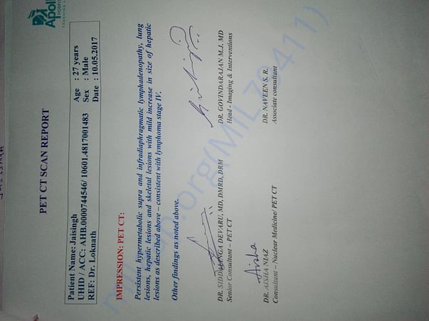 PET scan report
