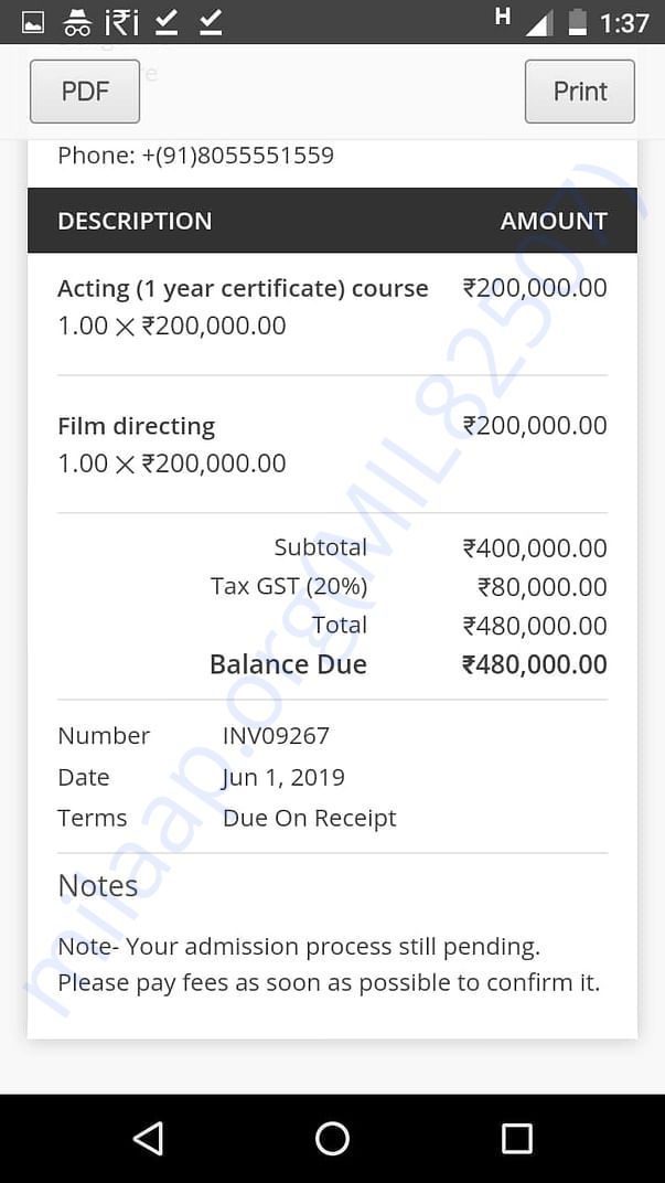 Invoice 1