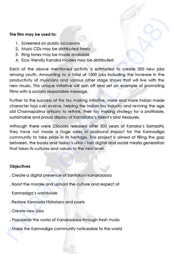 Santakavi Kanakadasa Project Report page no. 2