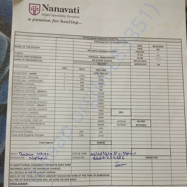 Estimation Letter