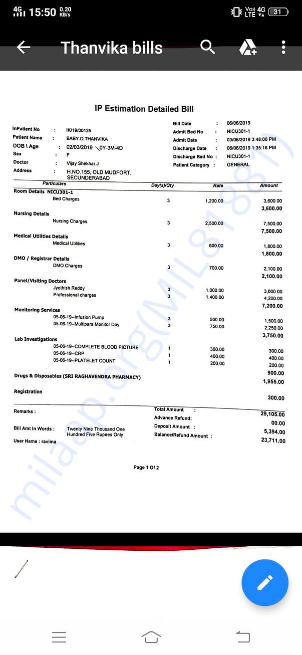 Medical bill 5