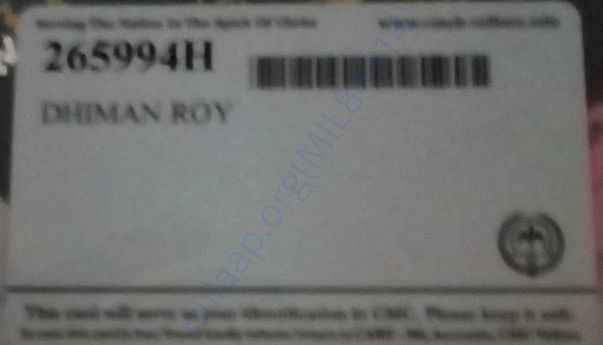Admission Card.