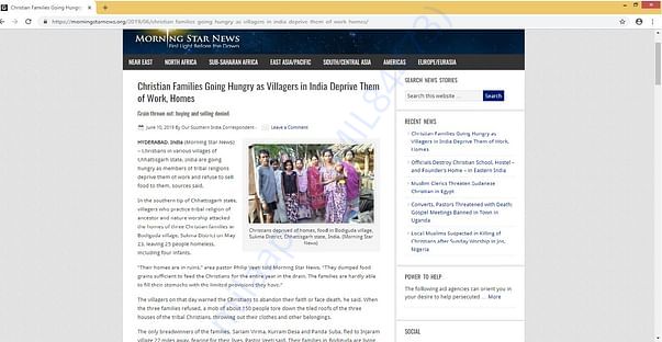 Christians deprived of home, food in Chhattisgarh village