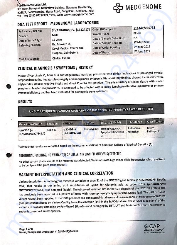 Medical report
