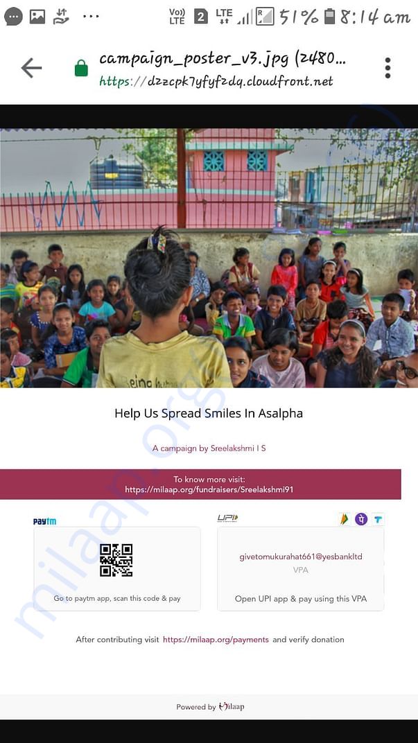 Help to spread innocent smiles of education
