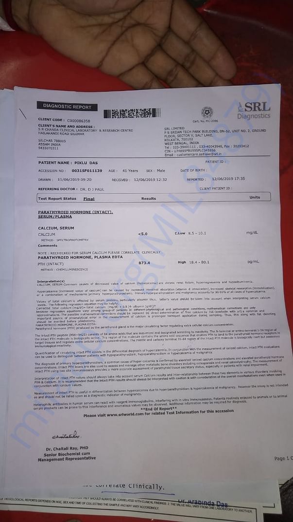 Diagnostic report