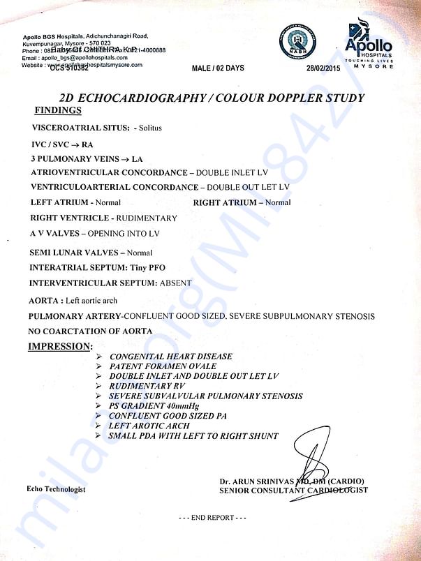 First Diagnosis of Congenital Heart Disease
