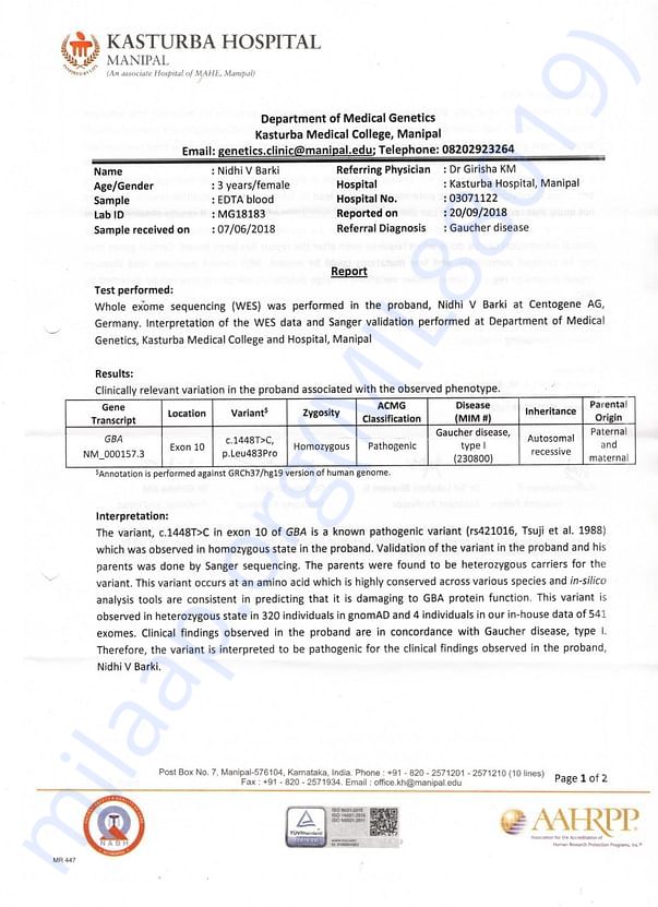 GAUCHER DIESEASE INFORMATION SHEET
