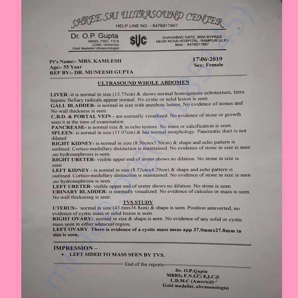 Medical Report