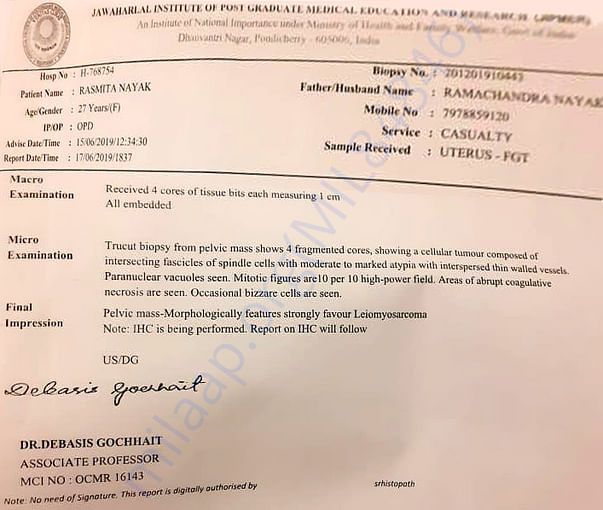 Biopsy report