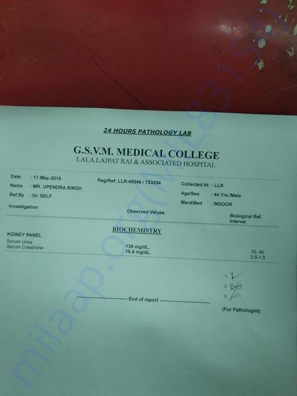 GSVM Renal function report