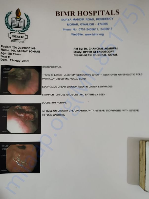 Report from BIMR Hospital, Gwalior