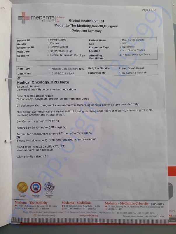 Hospital report