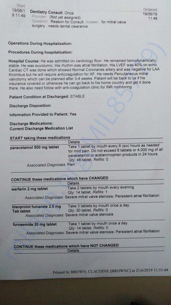 Hospital report