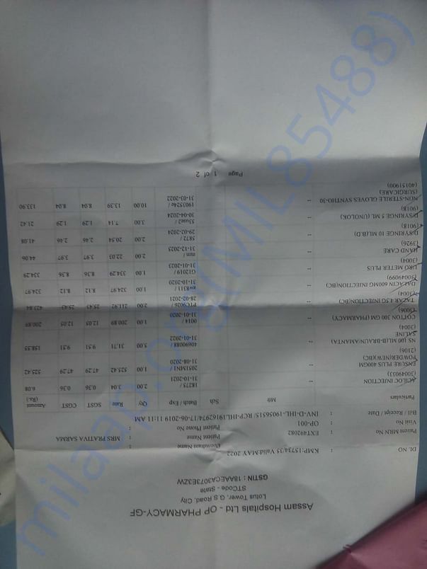 fee receipt