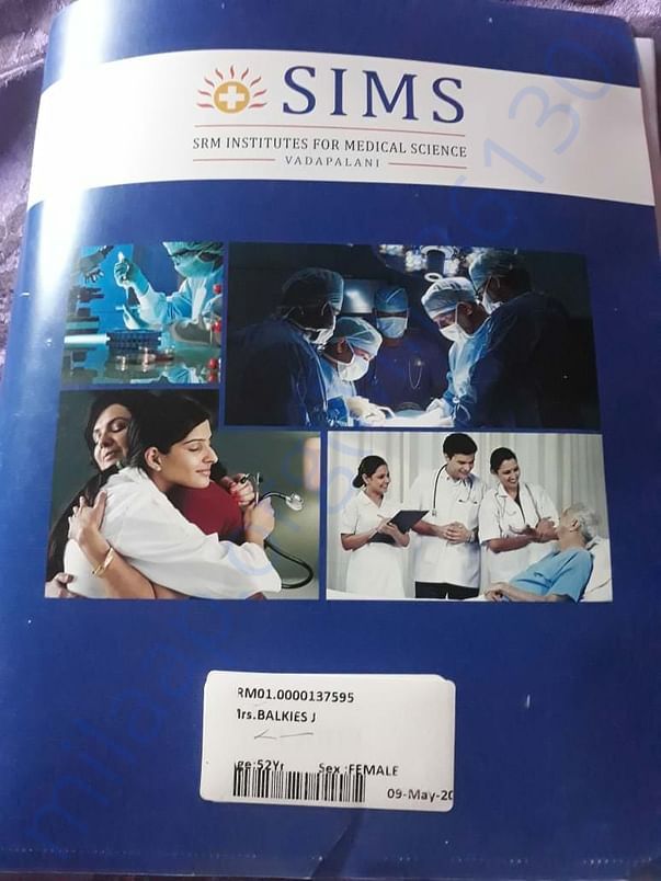 Hospital letter