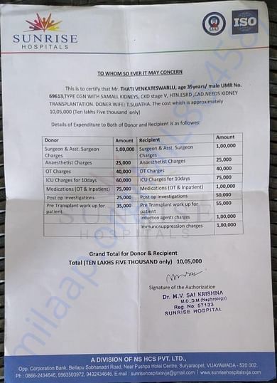 Estimation letter