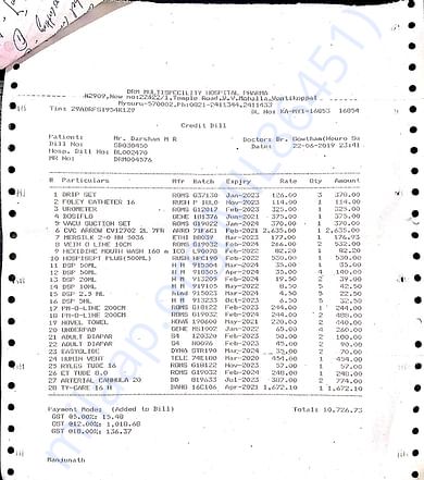 medical bill