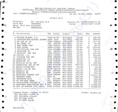 medical bill