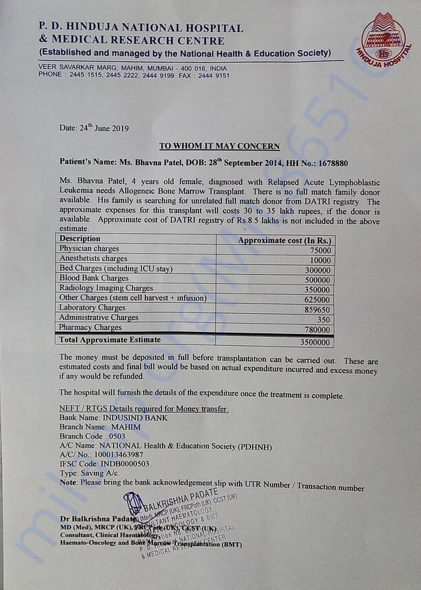 medical estimate