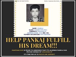 Pankaj proved himself by getting into IIT! Help him earn his education