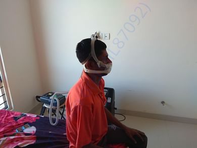 Tharanath with oxygen and bipap support