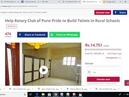 Rotary Club of Pune Pride to Build Toilets . Project completed.
