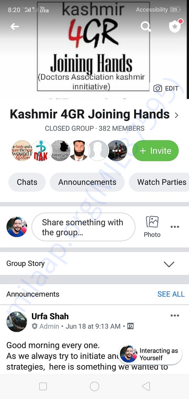 Kashmir 4GR Joining Hands facebook group