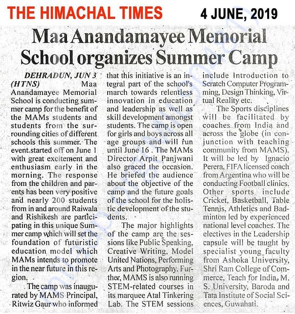 STEAM@MAMS news paper report