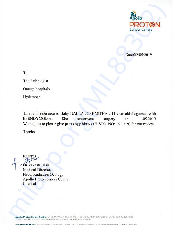 Estimation letter.