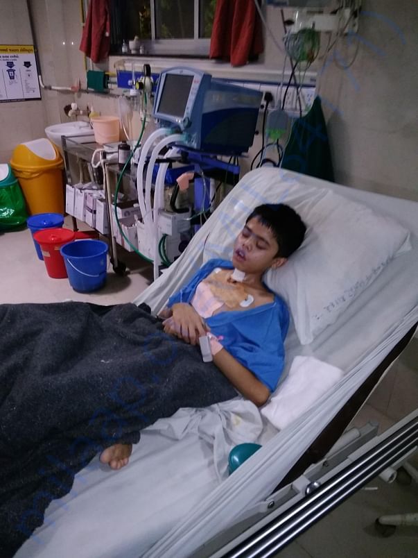 Tushar in ICU after Surgery