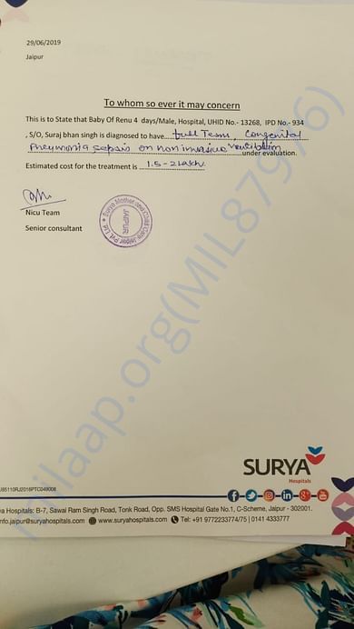 Estimation letter