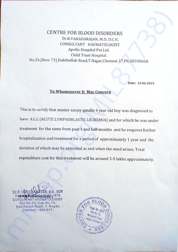 Doctor concern letter