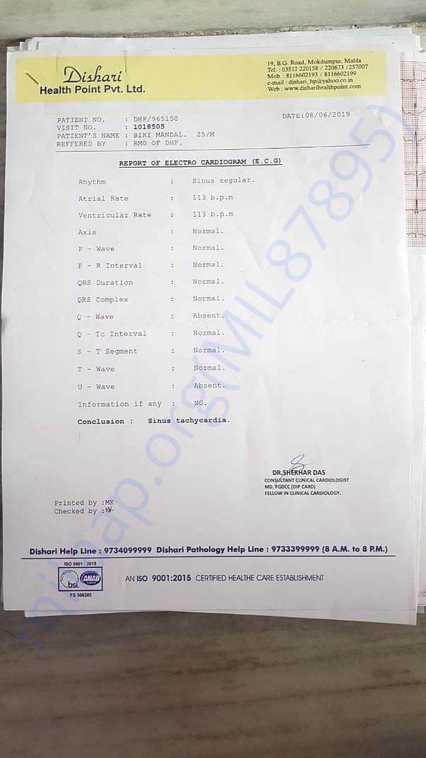 REPORT ON ELECTROCARDIO GRAPH