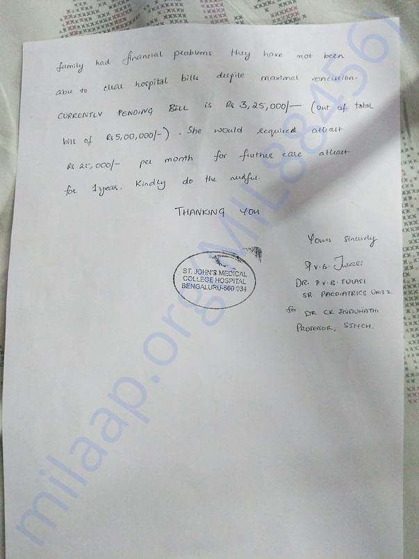 Letter from Dr. Tulasi part 2