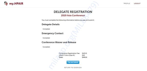 The Registration fee