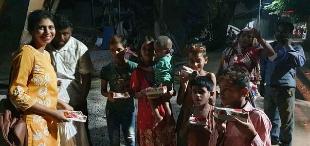 100 good packets distributed in chowk & Indira Nagar area.