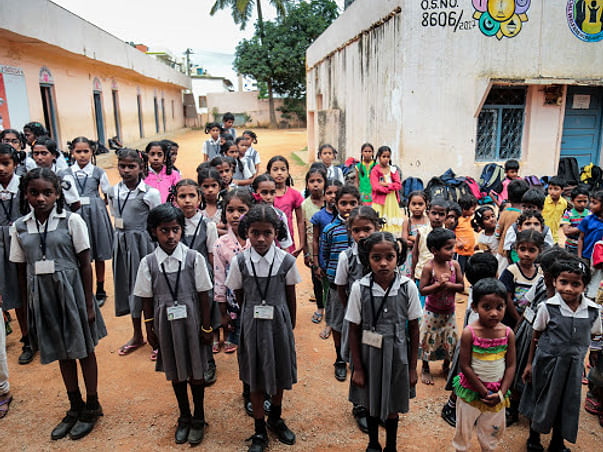 School uniform for underprivileged and specially abled children