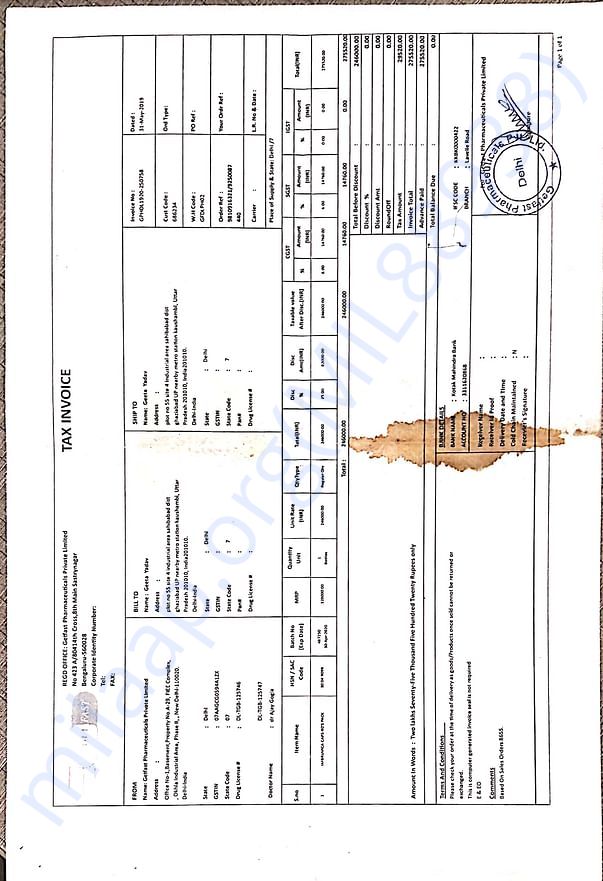 MEDICINE BILL COPY