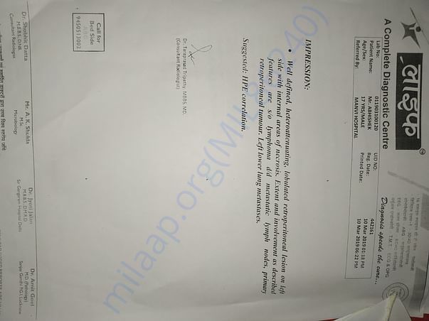 tumor report