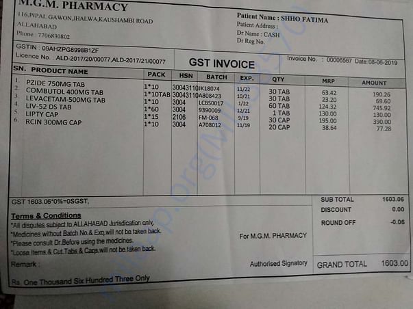 Medical bill