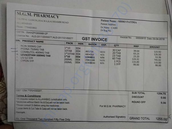 Medical bill