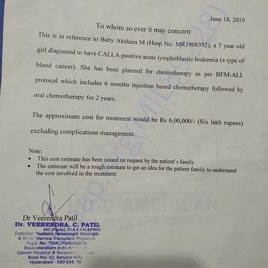 Estimation Letter
