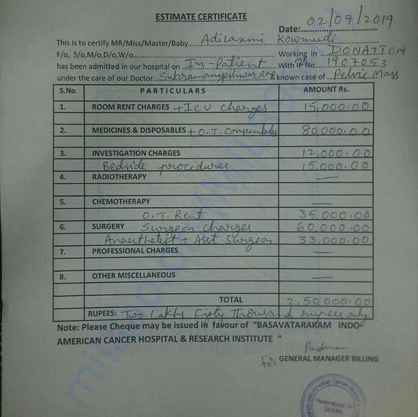 Estimation Letter