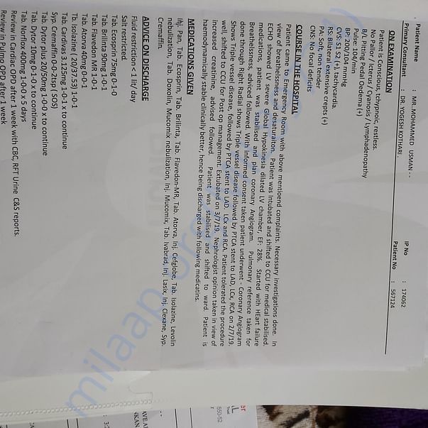 Admission letter