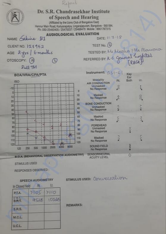 Hearing therapy report