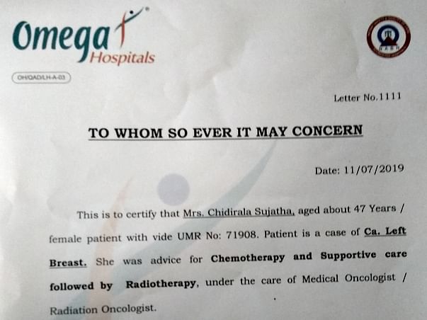Help Sujatha Fight Cancer