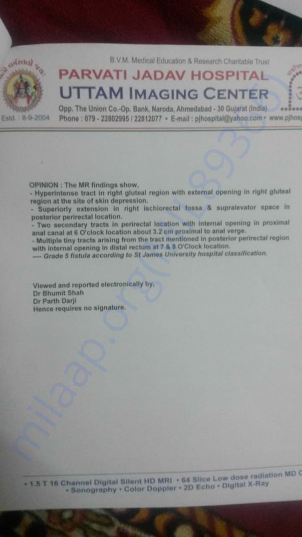 MRI report page 2