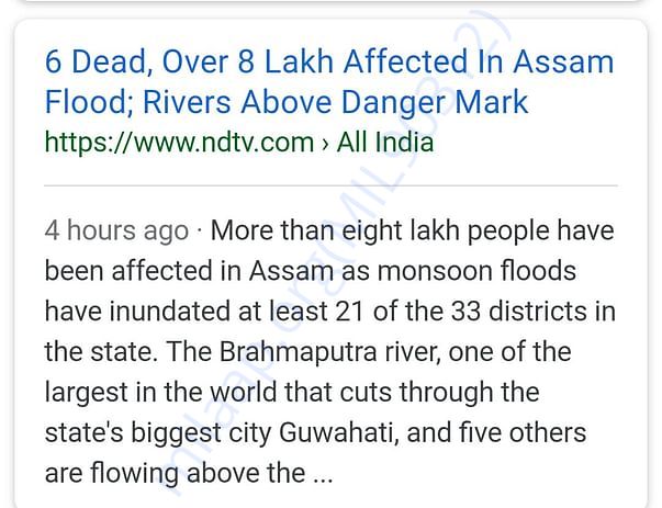 The flood situation in Assam turned serious please help Assamese Ppl